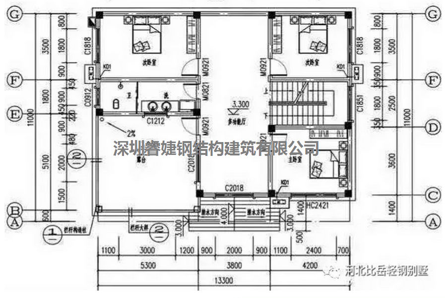 農村自建別墅兩層13.3米X11米，帶平面設計圖，拿走不謝(圖3)