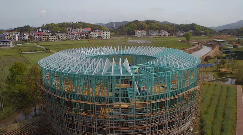 輕鋼結構圓形建筑項目，造型靈活！
