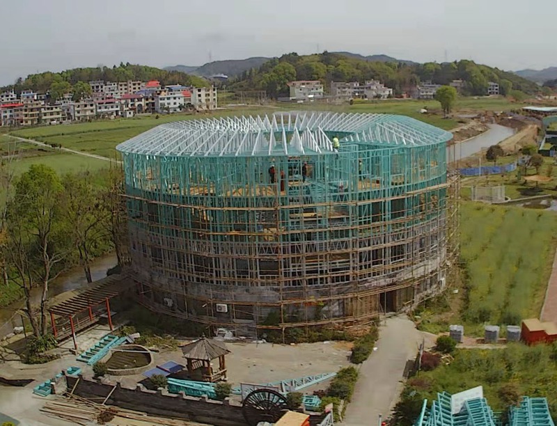 輕鋼結構圓形建筑項目，造型靈活！(圖2)